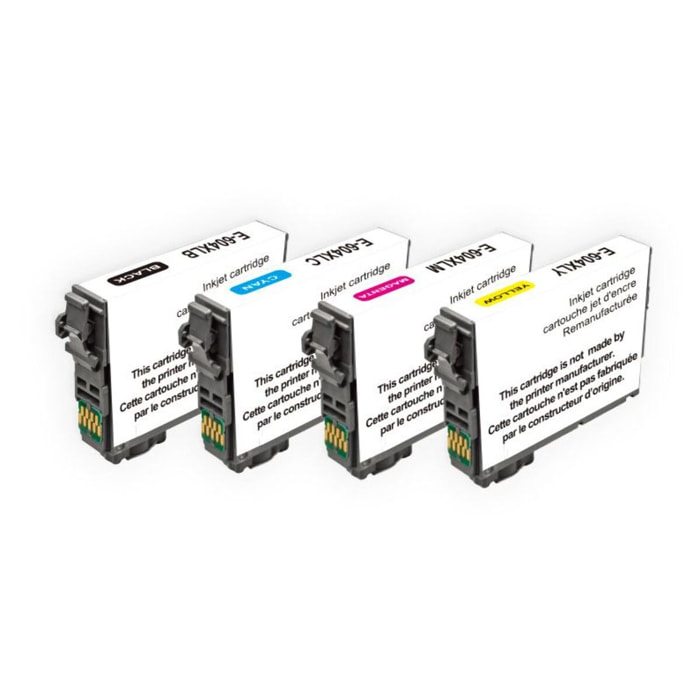Cartouche d'encre ESSENTIELB E604 Noir + 3 couleurs
