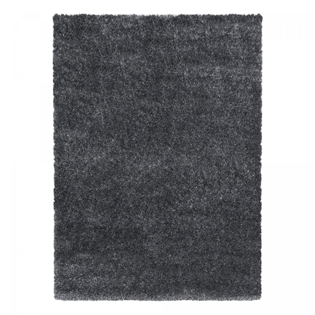 Tapis longs poils shaggy tissé motif uni RAMU