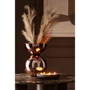 J-Line Vase brillant rond - métal - cuivre - small