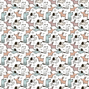 Mascarilla Higiénica - Reutilizable - Estampada - Microfibra - Dogs Kids