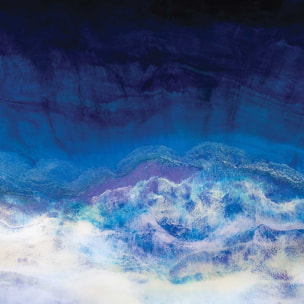 Poster bleu glacier Affiche sous cadre noir