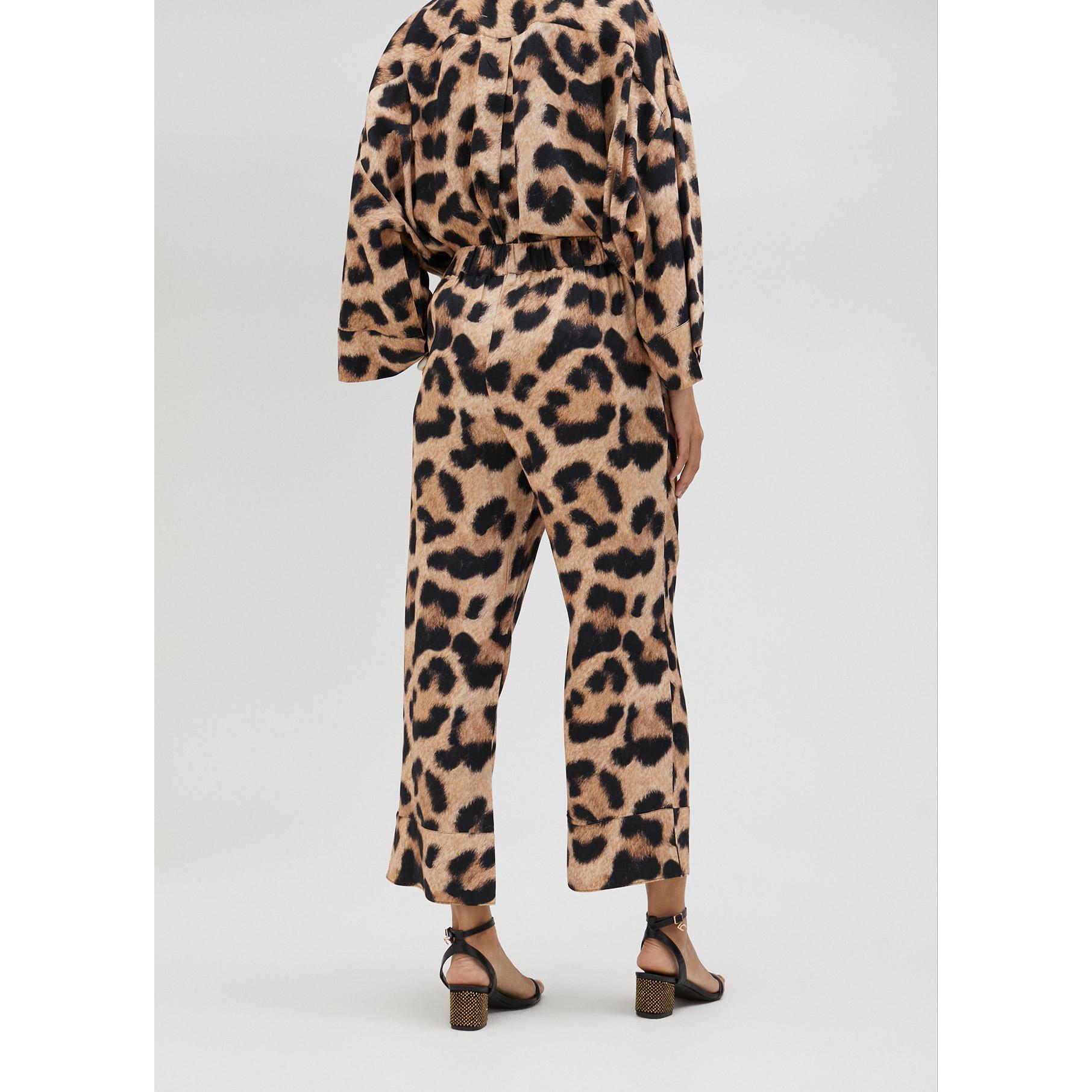 Pantaloni stampa animalier palazzo
