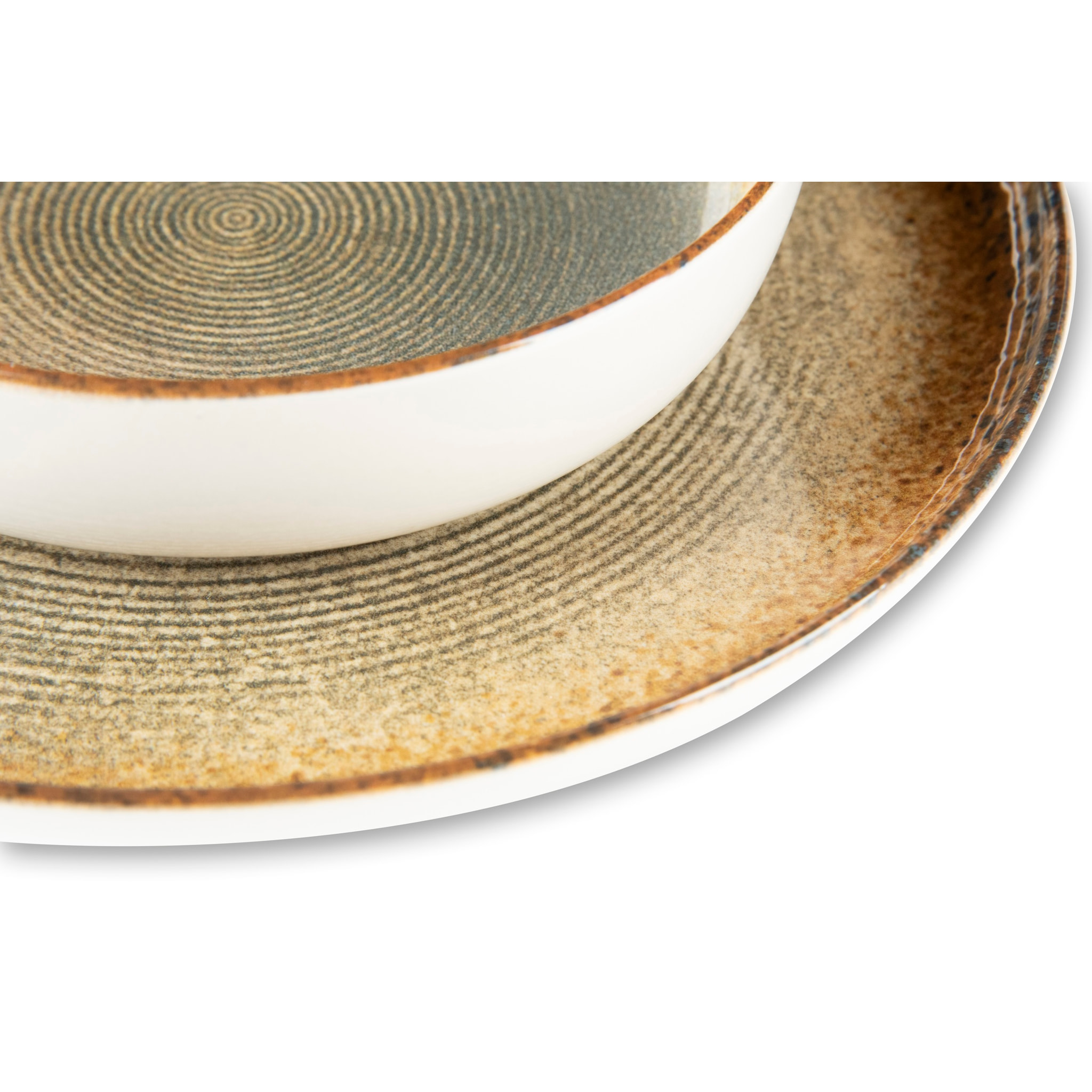 Servizio piatti 12 pezzi Excelsa Demetra, ceramica, effetto reattivo, multicolore