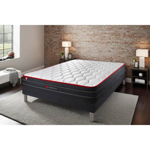 Ensemble sommier + matelas BOOST ressorts ensachés et mémoire de forme