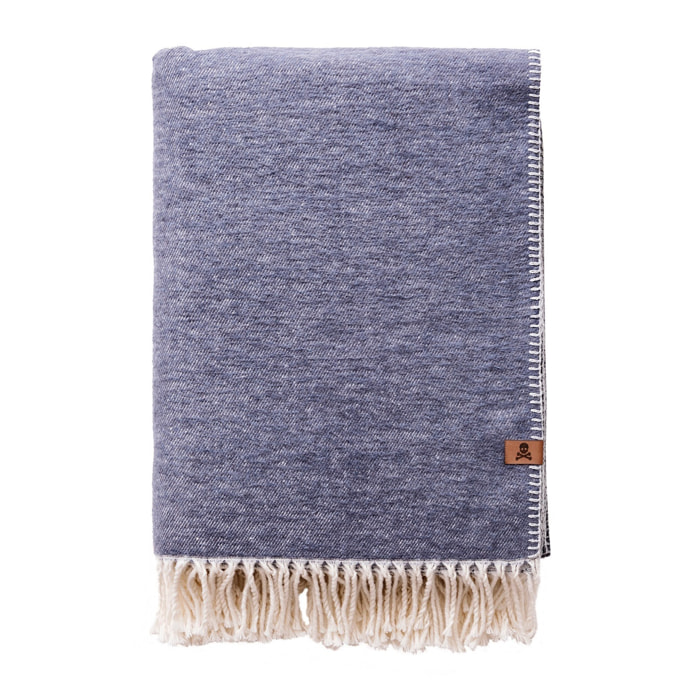Manta scotch 140x190 60% algodón 40% acrílico 320gsm azul scalpers home