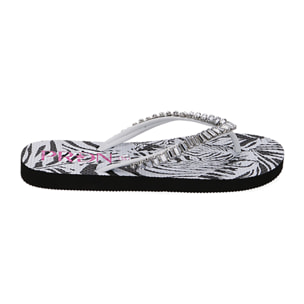 Chanclas de playa de cebra