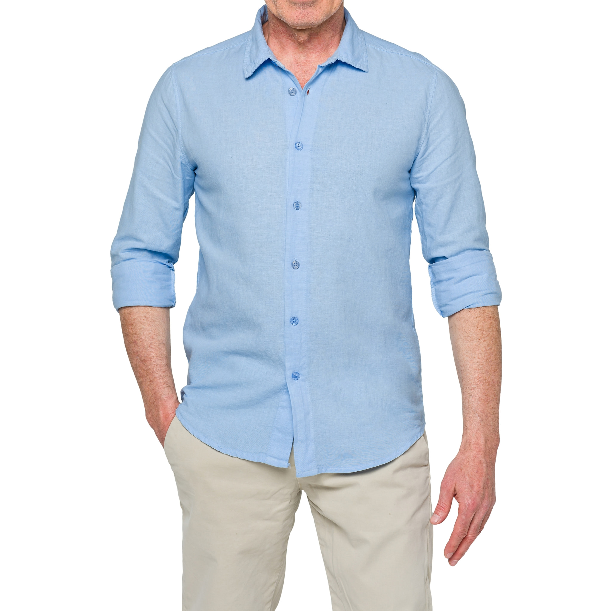 Camisa de lino Hot Buttered Saunders Azul