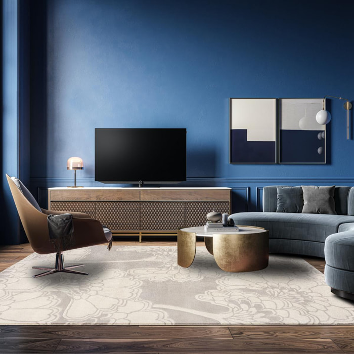 Tapis salon et chambre fait à la main en laine motif floral VAVA