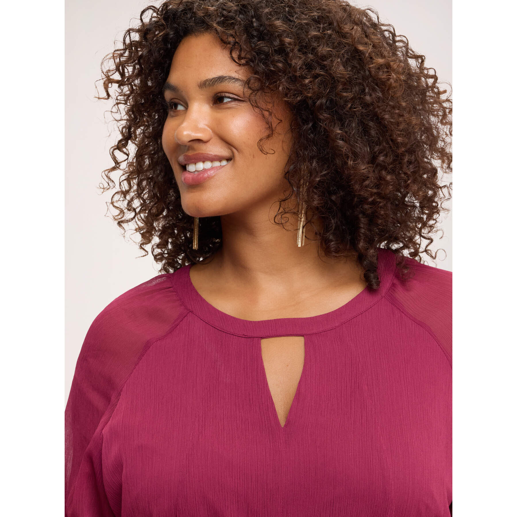 Fiorella Rubino - Vestito corto svasato in georgette - Bordeaux