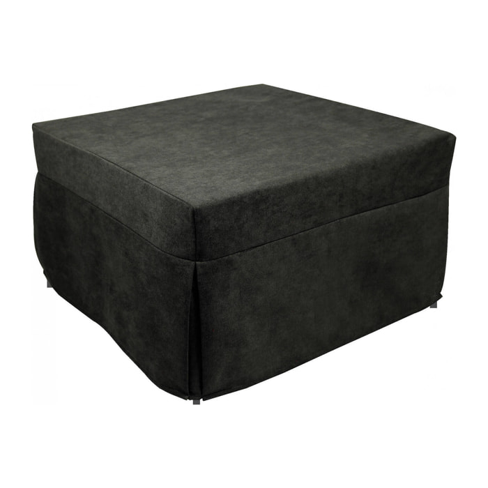 Pouf Arno, Poltrona multiuso, Poltroncina sacco, Pouf poggiapiedi, Made in Italy, 78x78 h45 cm, Grigio