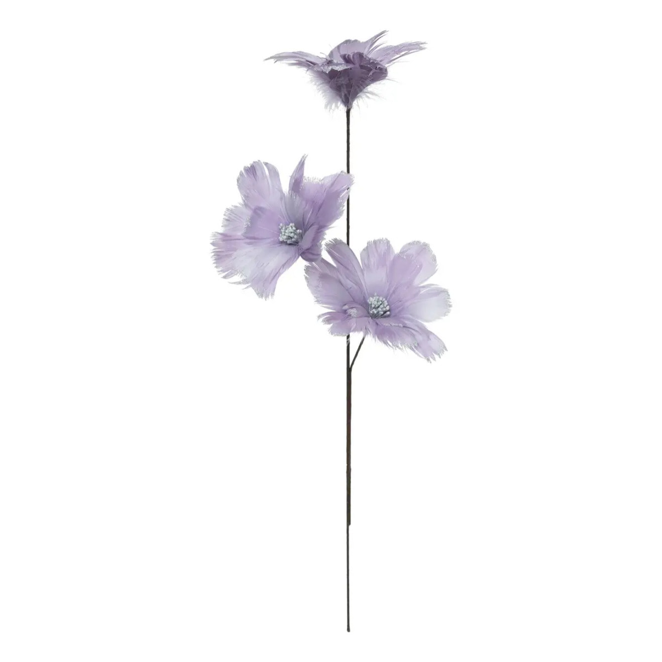 Branche plume mauve H65