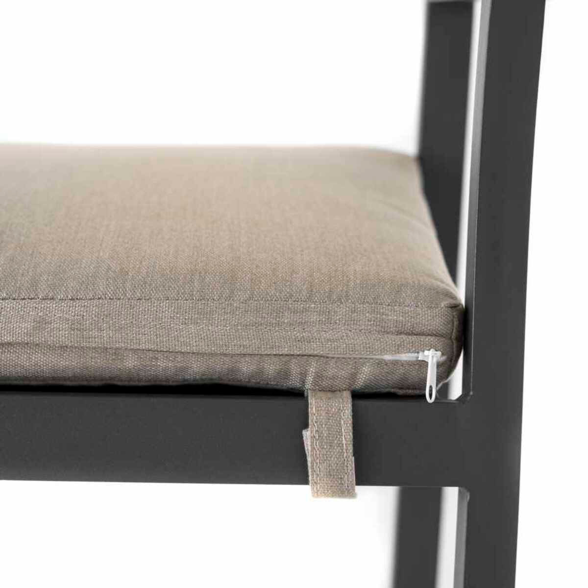 Set da 4 sedie da giardino Chicca grigie con struttura in alluminio