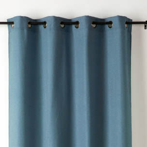 Rideau tamisant à fil texturé - Bleu
