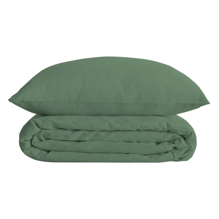 Parure de lit Landiha Percale vert jade 260x240cm