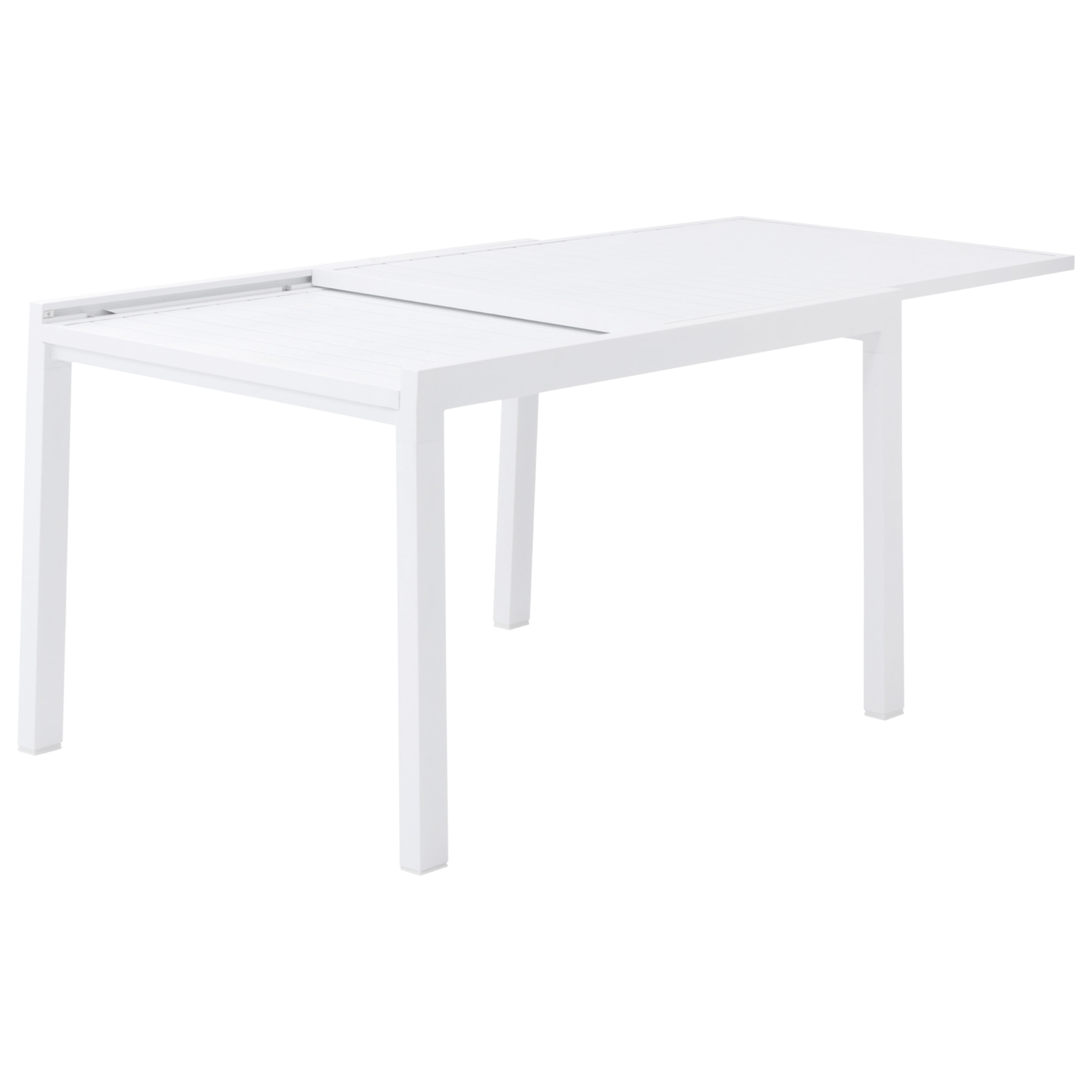 Salon de jardin VENEZIA extensible 132/264 en aluminium blanc - 10 places