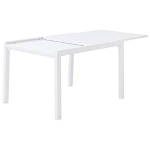Salon de jardin VENEZIA extensible 132/264 en aluminium blanc - 10 places