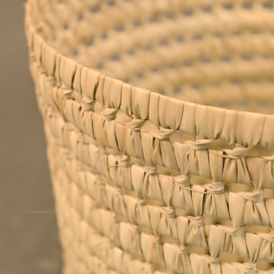 Panier de rangement rond feuilles de palmier - Naturel