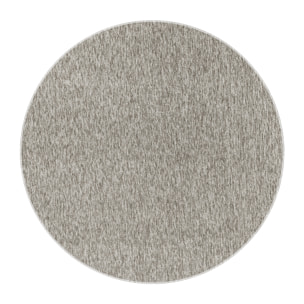 NADOR - Tapis rond de salon moderne Beige