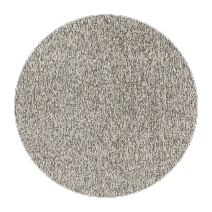 NADOR - Tapis rond de salon moderne Beige