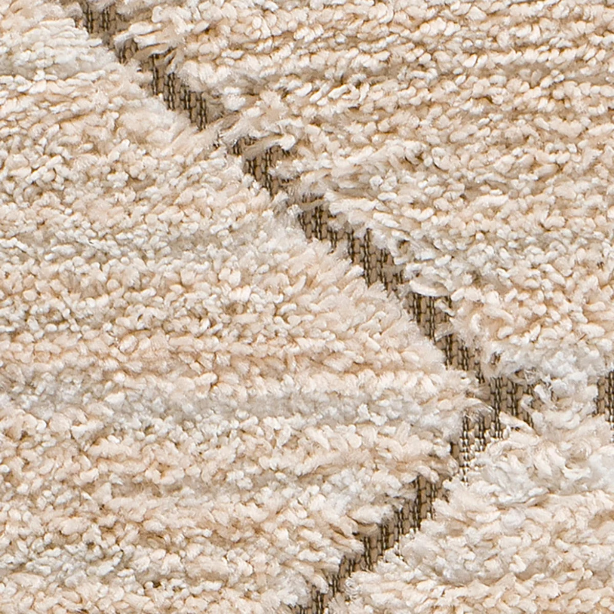ENYA Alfombra con texturas y diseño escandinavo en tonos beige, varias medidas disponibles
