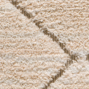 ENYA Alfombra con texturas y diseño escandinavo en tonos beige, varias medidas disponibles