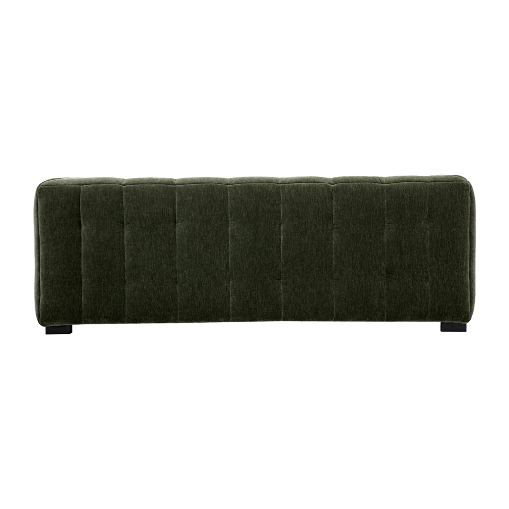 Canapé design 3 places en tissu effet velours vert kaki CORTO