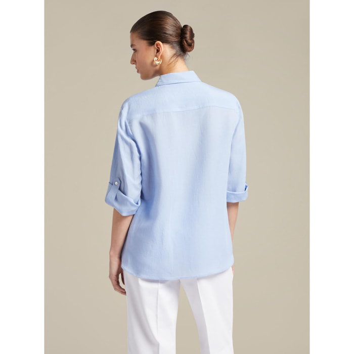 Elena Mirò - Camisa sahariana - Light - blue