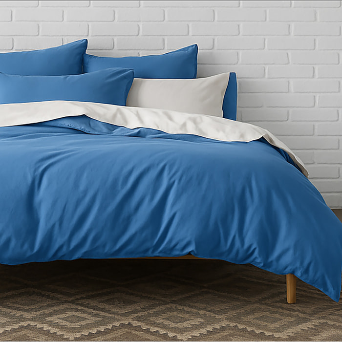 Housse De Couette bonnet 40cm Percale Lake