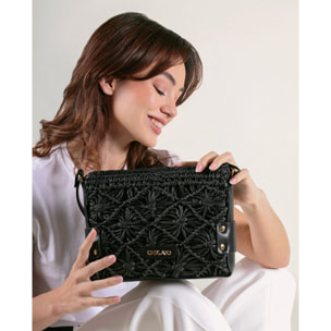 Bolso - Negro - Medida: 25 cm x 18 cm x 6 cm