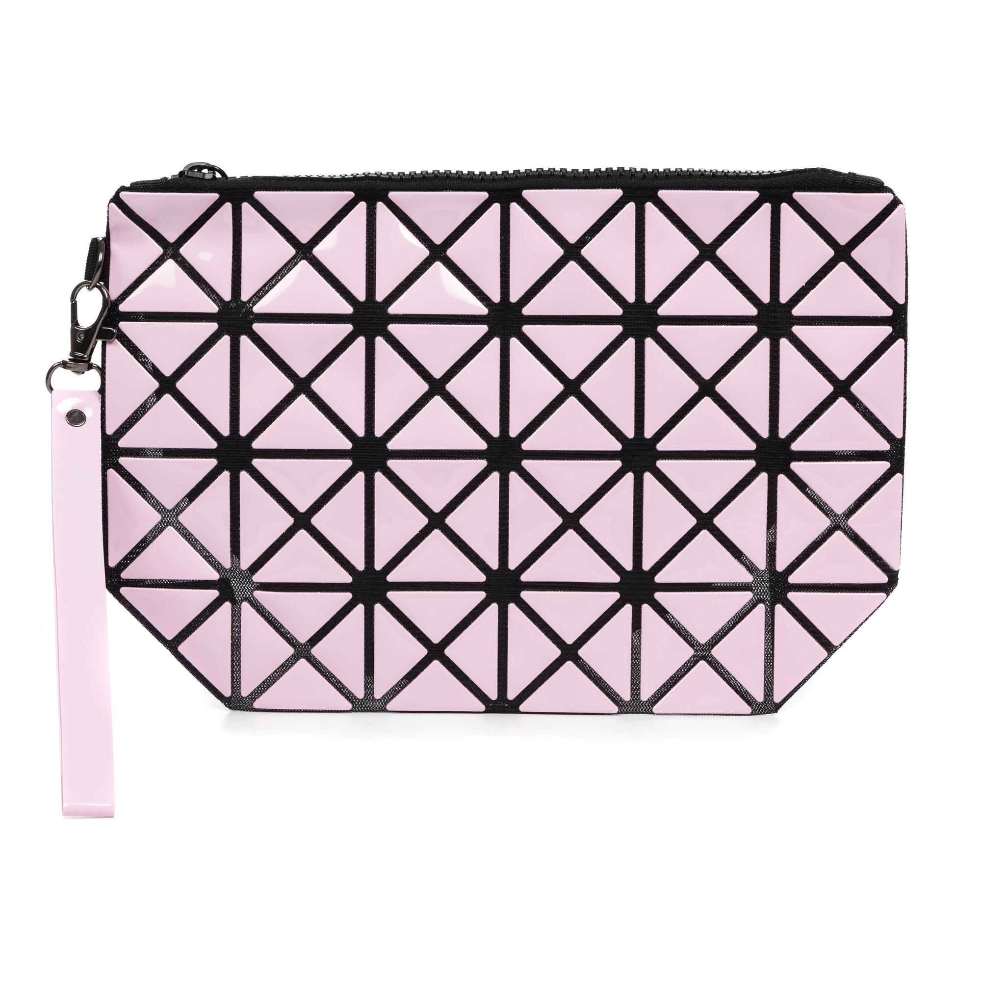 Pochette Zerbolò dal design geometrico, realizzata in PVC.