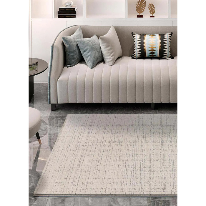 HL-NATURAL Alfombra con texturas neutras de pelo corto en color crema, varias medidas disponibles
