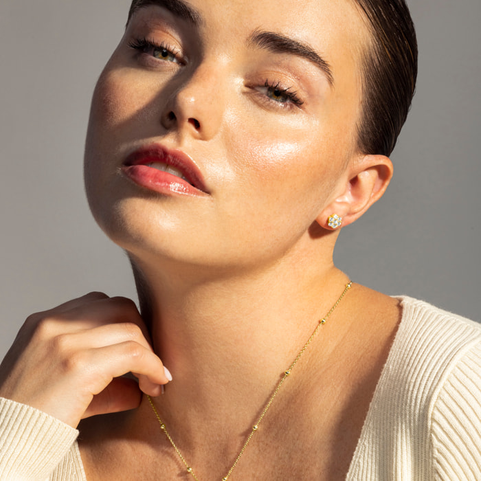 Pendientes Hudur acabado oro amarillo 18k