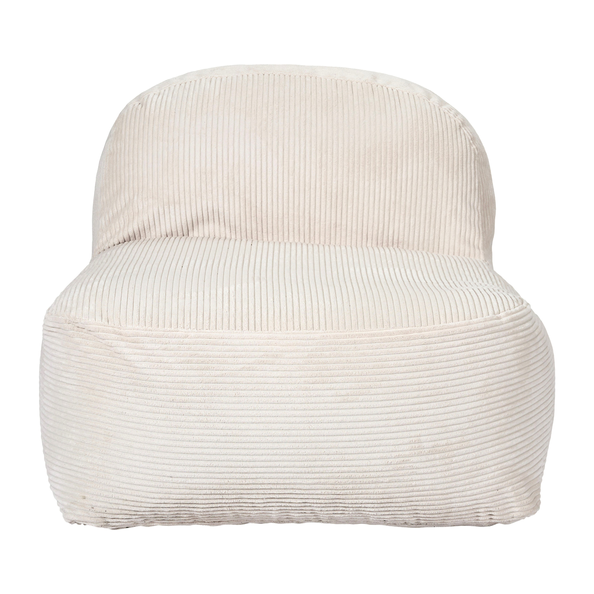 Fauteuil - HOME DECO FACTORY - Scott - Compact - Côtelé - Beige