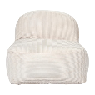 Fauteuil - HOME DECO FACTORY - Scott - Compact - Côtelé - Beige