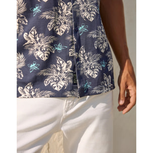 Camisa Manga Corta Azul Marino - Roundlip