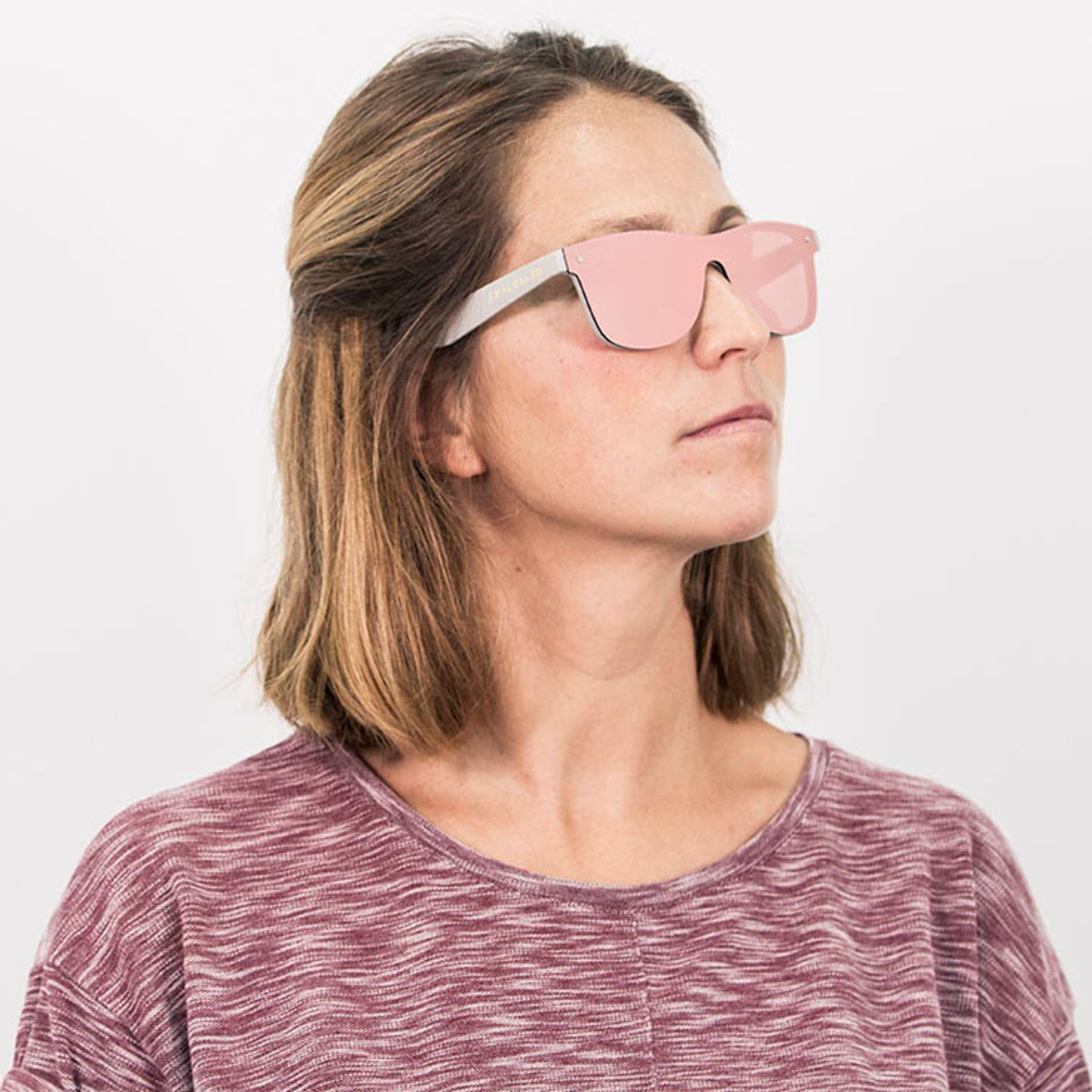 Gafas de sol PALO ALTO DALSTON - Gris sólido mate / Plana rosa revo