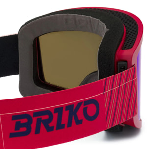 Briko - Maschere /Occhiali Protettivi, Uomo Donna, Rosso - Frostbite Usa