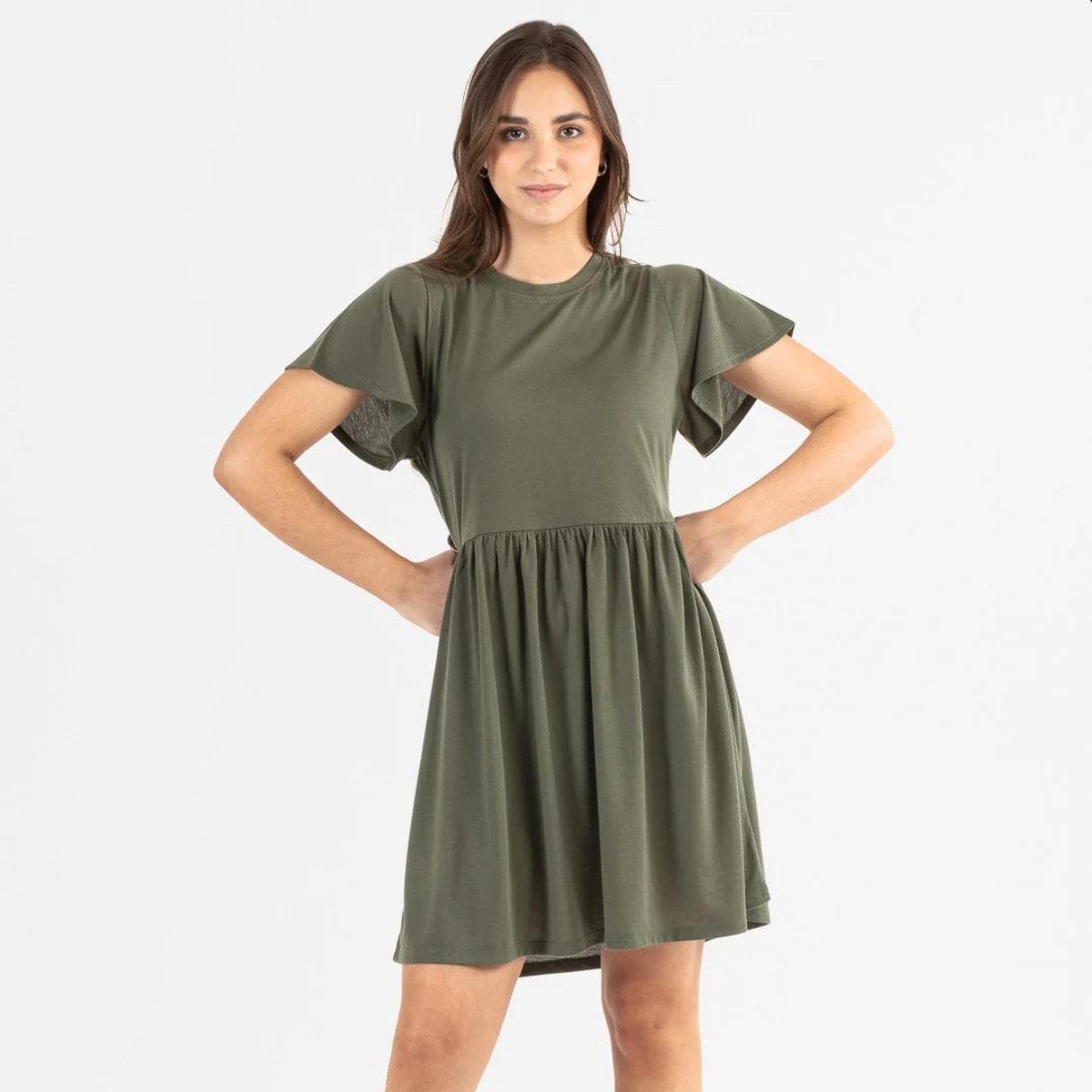 Camisón manga corta verde caceria