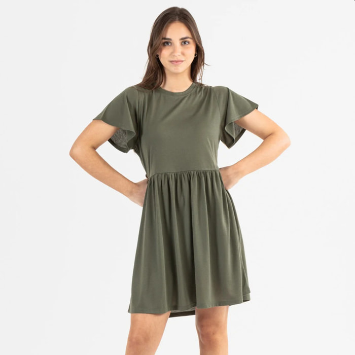 Camisón manga corta verde caceria