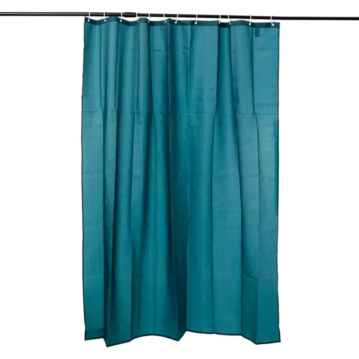 Rideau de douche 180x200cm Bleu pétrole Colorama