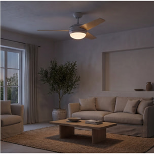 Forlight Ventilador IP20 Windy E27 15W Blanco Blanco