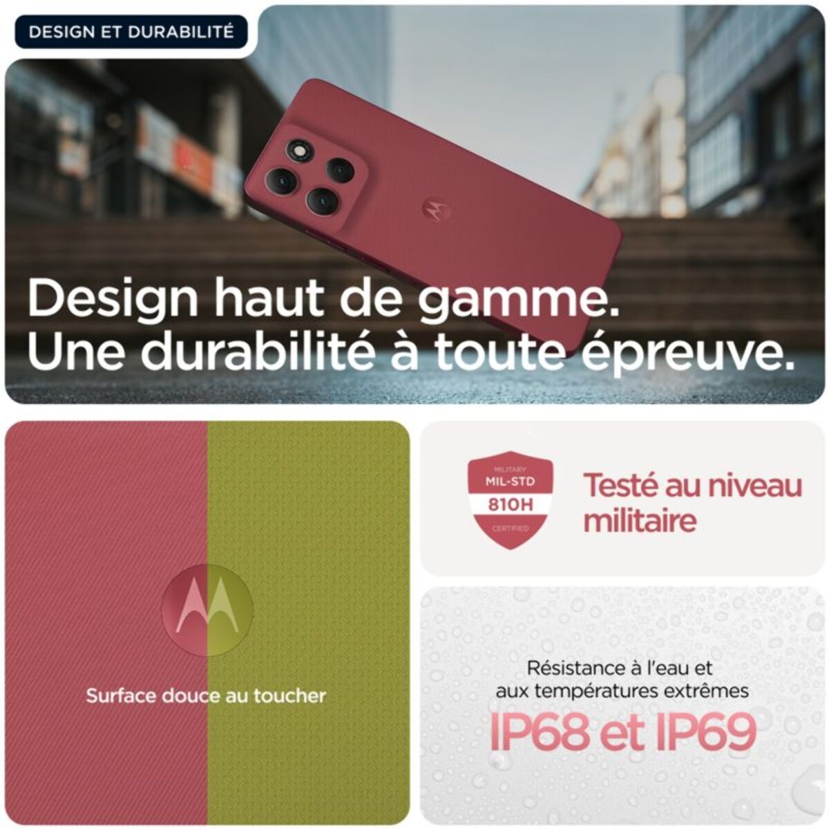 Smartphone MOTOROLA G86 Rouge 256Go 5G