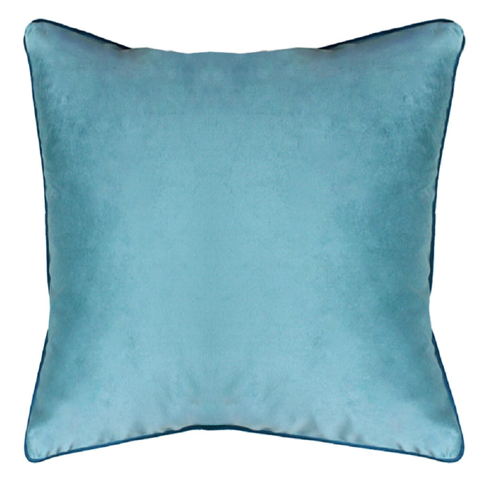Housse de coussin polyester anti tache uni Velours uni givre-canard