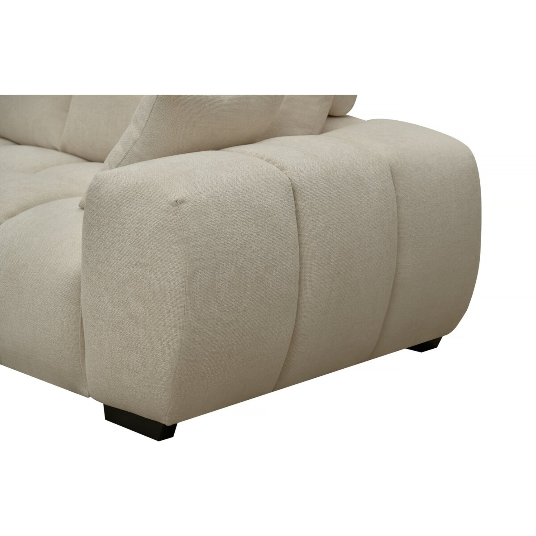 Canapé d'angle "Monceau" - 3 places - Beige