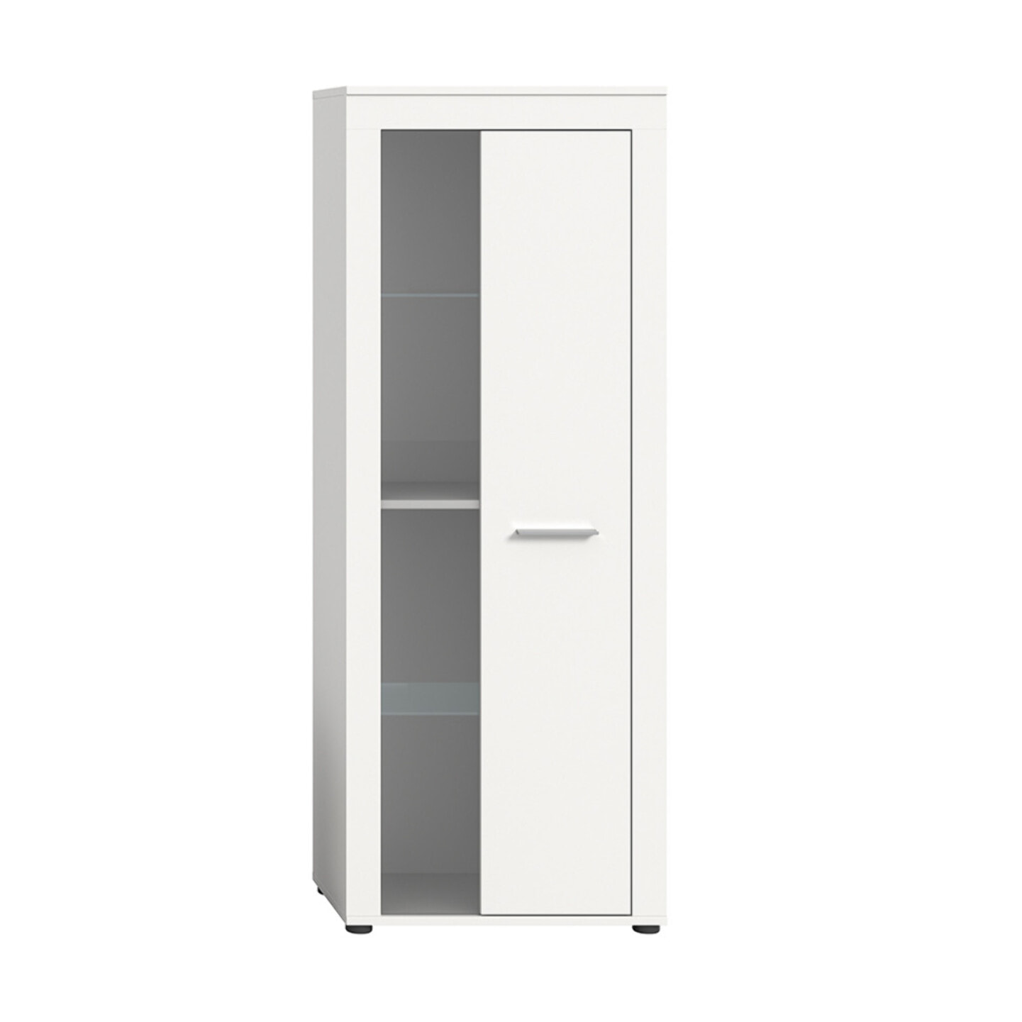 Stafford - vitrine - blanc - 2 portes - 60x159 cm - Blanc