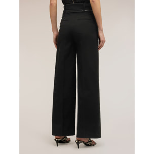 Motivi - Pantaloni palazzo con alta cintura - Nero