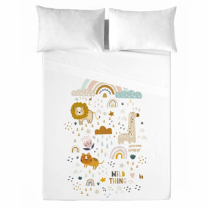 Naturals - Juego de Sábanas Estampadas - Incluye 1 Funda de Almohada + 1 Sábana Bajera - 100% Algodón - Obini