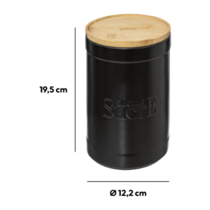 Boîte à sucre "Naturéo" en céramique noir