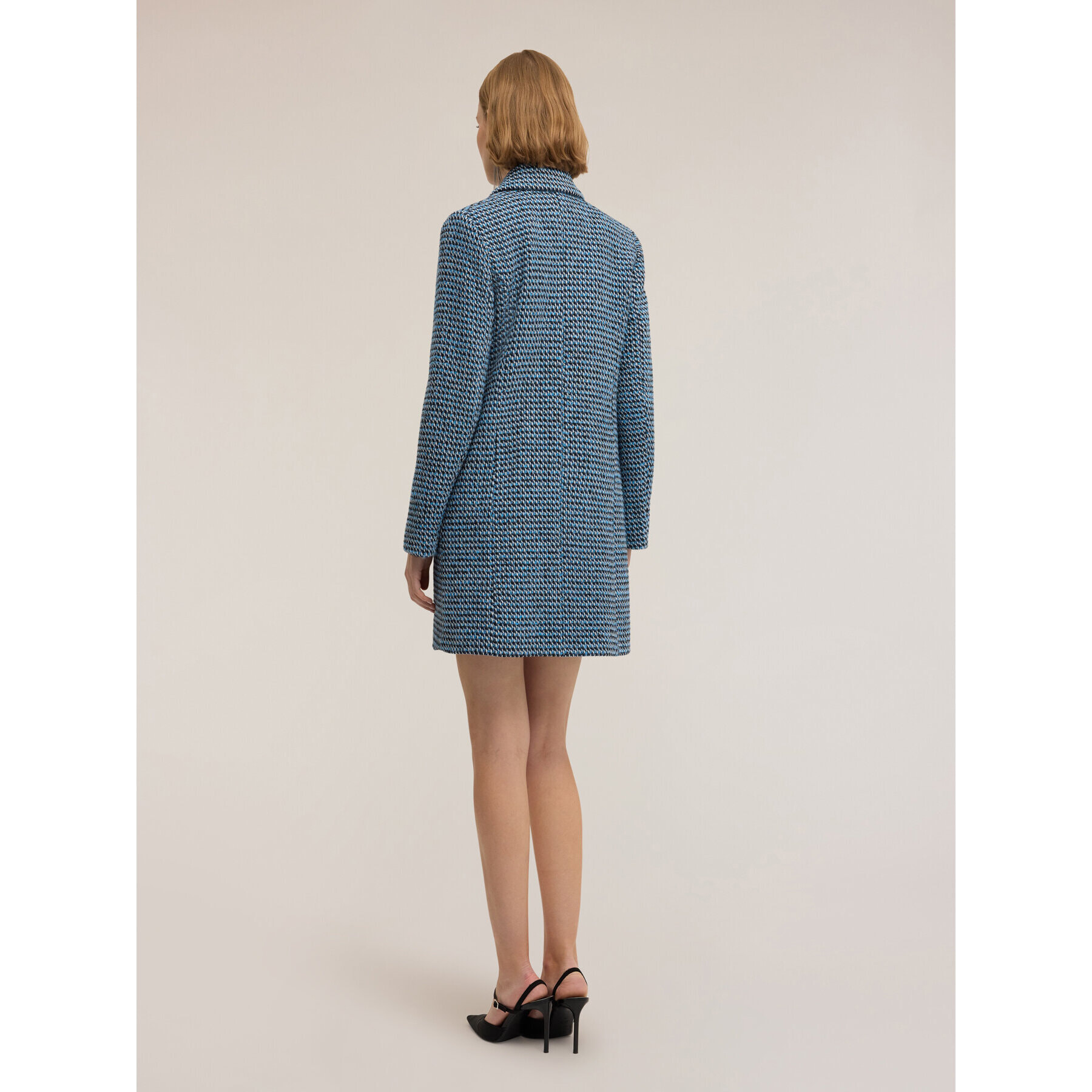 Motivi - Abrigo largo jacquard - Petrol Blue