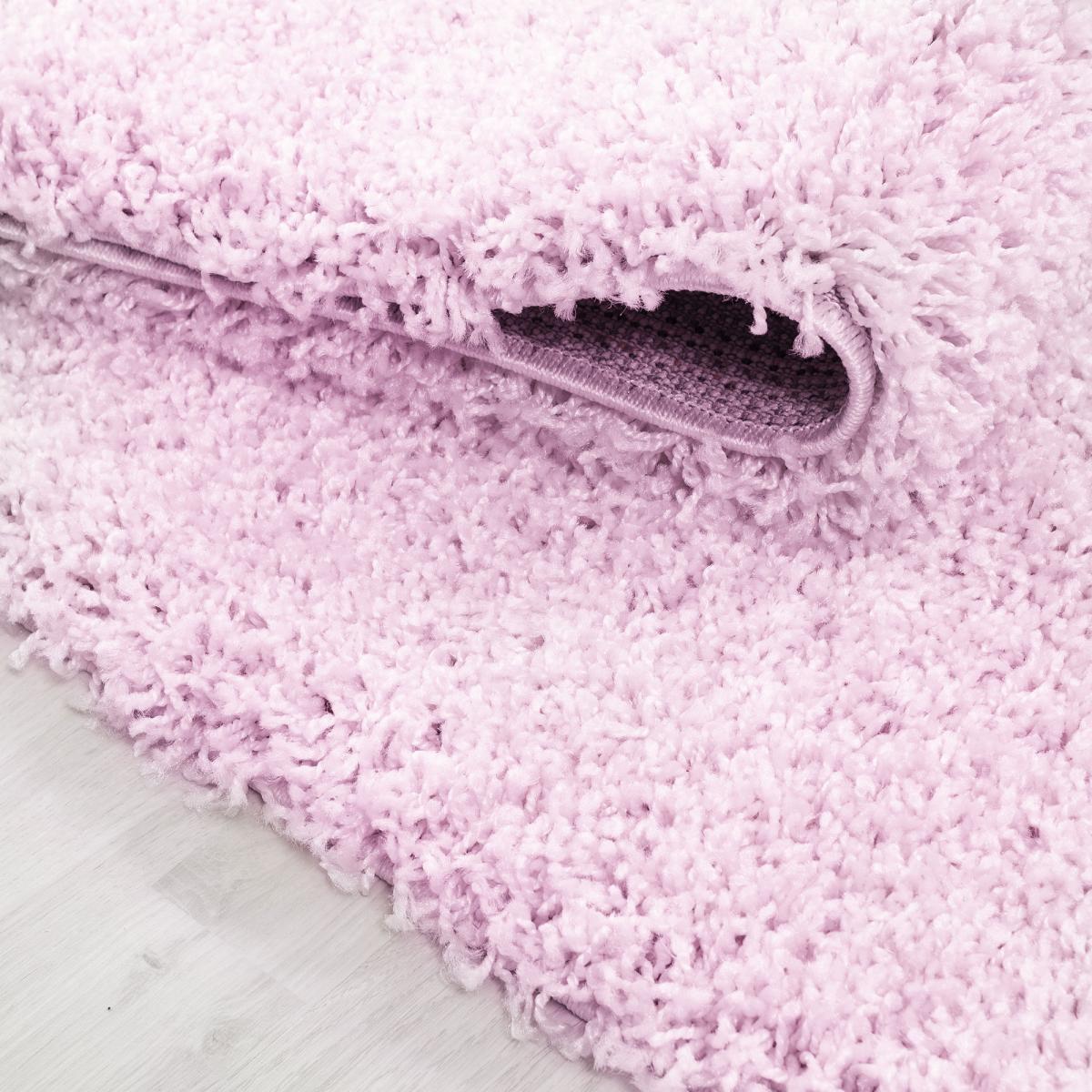 Tapis poils longs shaggy tissé motif uni ZASIVE